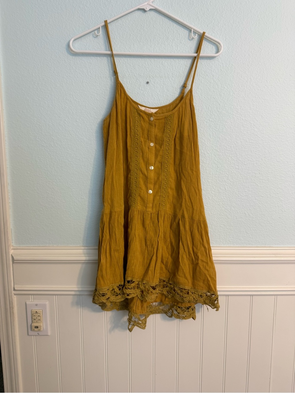 Sun & Shadow Mustard Yellow Dress
